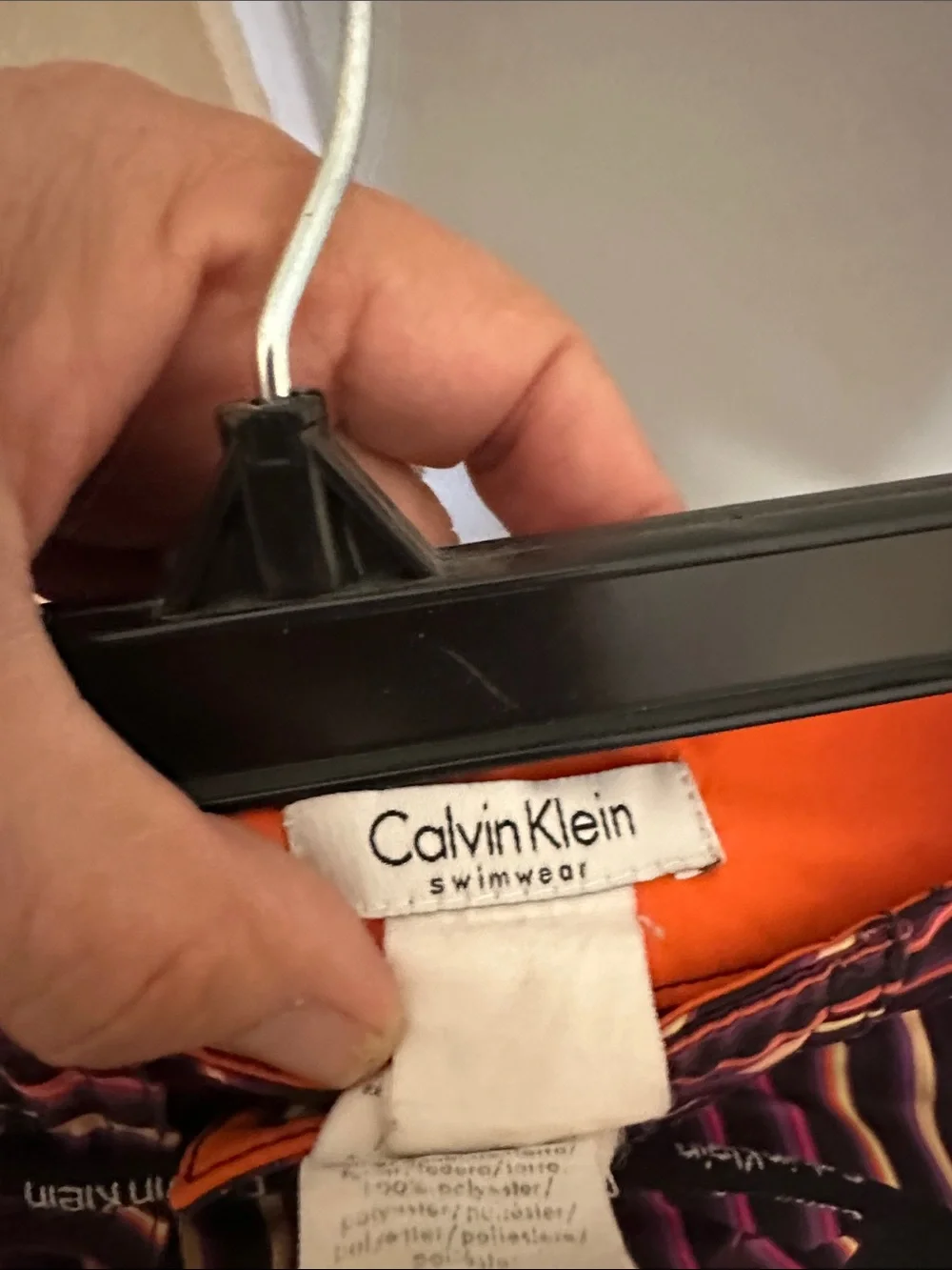 Calvin Klein Purple Multi-Stripe Swim Trunks